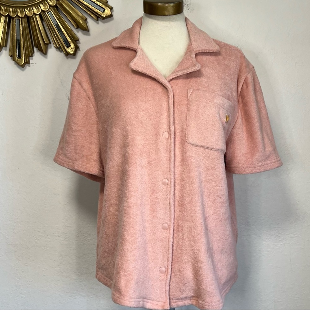 Absorb Island Short Sleeve Terry Button Up Shirt - Picture 5 of 14